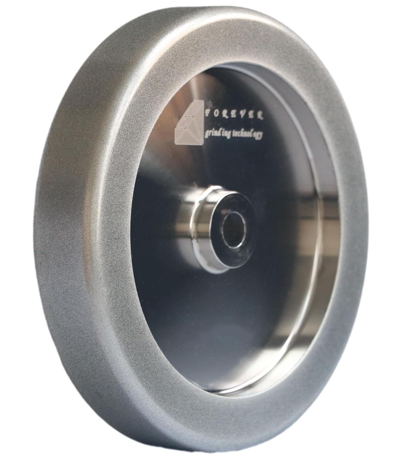 4 in 1 PLUS CBN Schleifscheibe, 8 Zoll Durchmesser, 5/8 Zoll Dorn, 1,5 Zoll Breite mit 1/4 Zoll Radius, zum Schärfen von Drechsel- und HSS-Werkzeugen (Körnung 350)