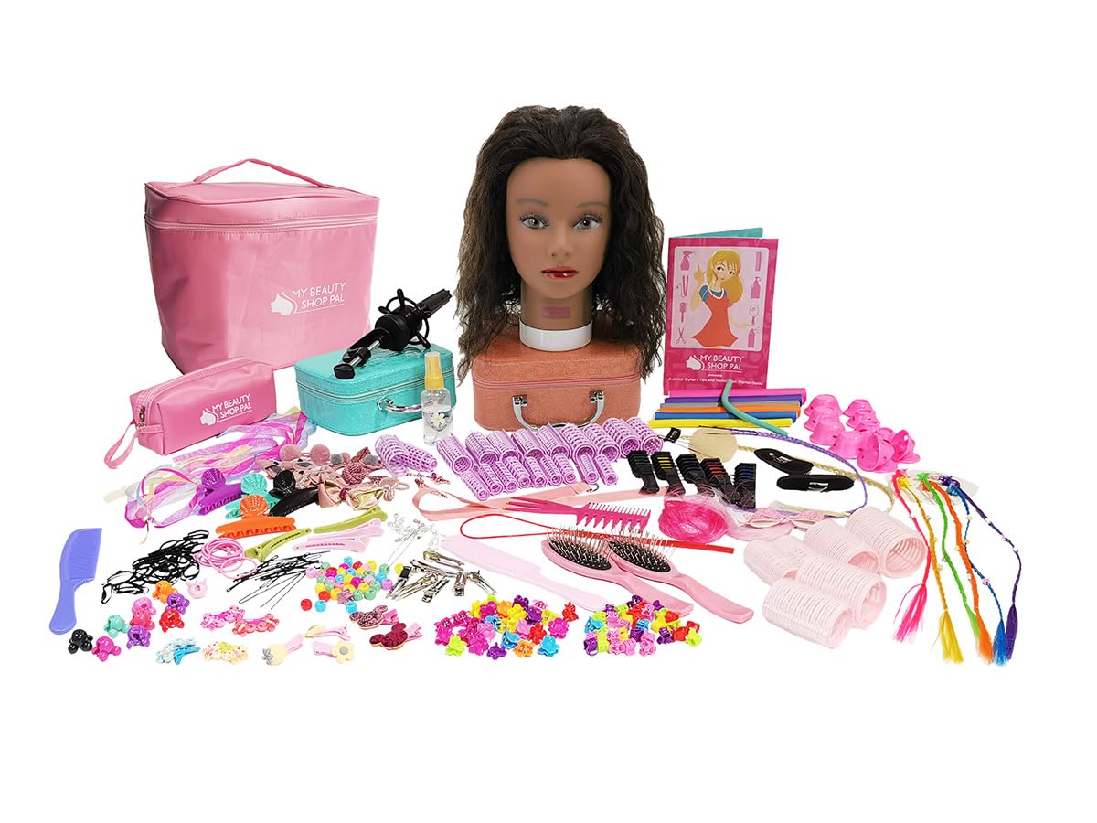 My Beauty Shop PAL Real Hair Doll Accessory Kit - Deluxe Hair Styling Beauty Kit for Aspiring Young Stylists (Maya Premium)