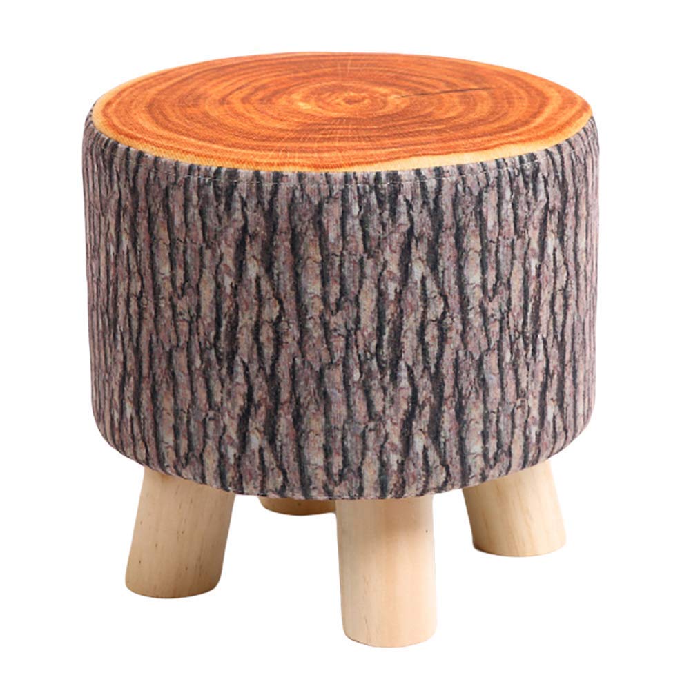 Repose-pieds de bureau à domicile pouf rond en bois salon