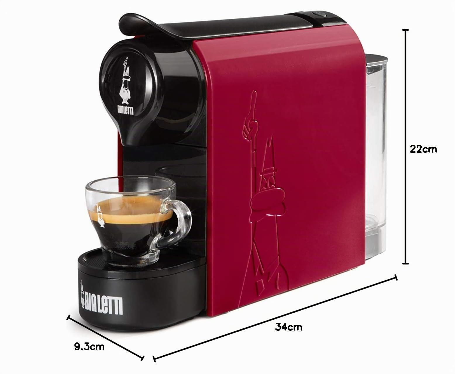 Bialetti Gioia Macchina da Caffè Espresso, 1200W, Rouge