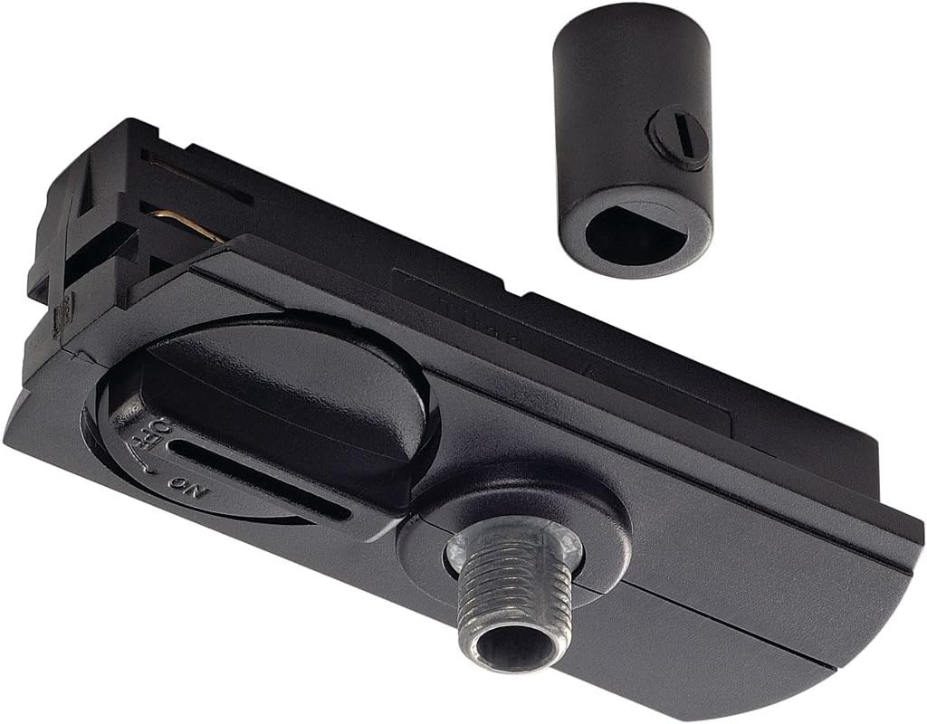 SLVSingle phase Pendant luminaire adapter,black, incl. strain relief and threaded parts, Metal