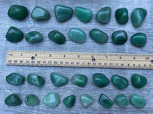Image of GAF TREASURES 1 /2 LB Green Aventurine Tumbled Stones, Polished Green Aventurine Gemstone, Green Aventurine Healing Crystals (Green Aventurine)