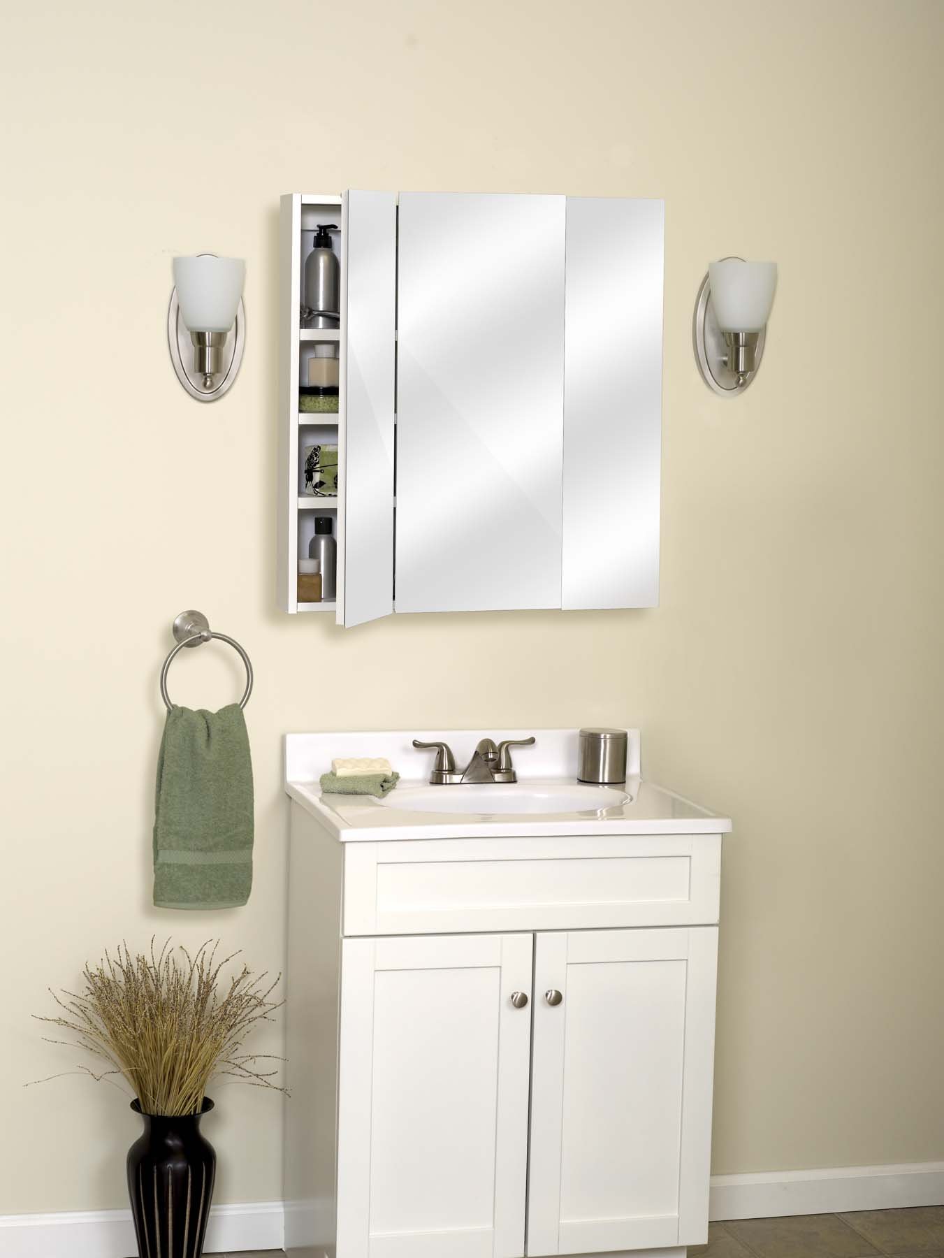 Amazon.com: Zenith M24, Beveled Tri-View Medicine Cabinet