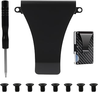 MILAKE Wallet Money Clip Accessories Kit Compatible with The Ridge RFID Minimalist Metal Wallets, Repair Parts Set Includes Replacement Parts with Screws, Cash Strap and Screwdriver