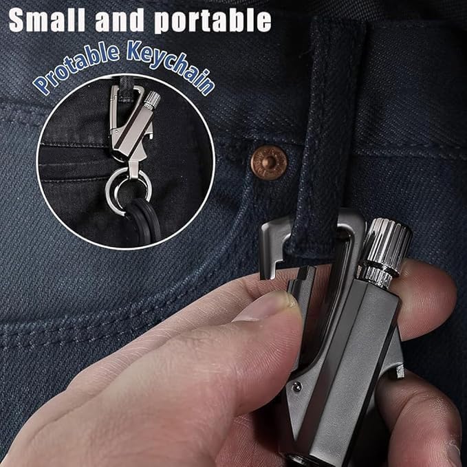 Miniatura 4 de Permanent Match Infinity Lighter, Keychain Lighter with Multitool Bottle Opener, Waterproof & Reusable, Windproof for Outdoor Camping Survival