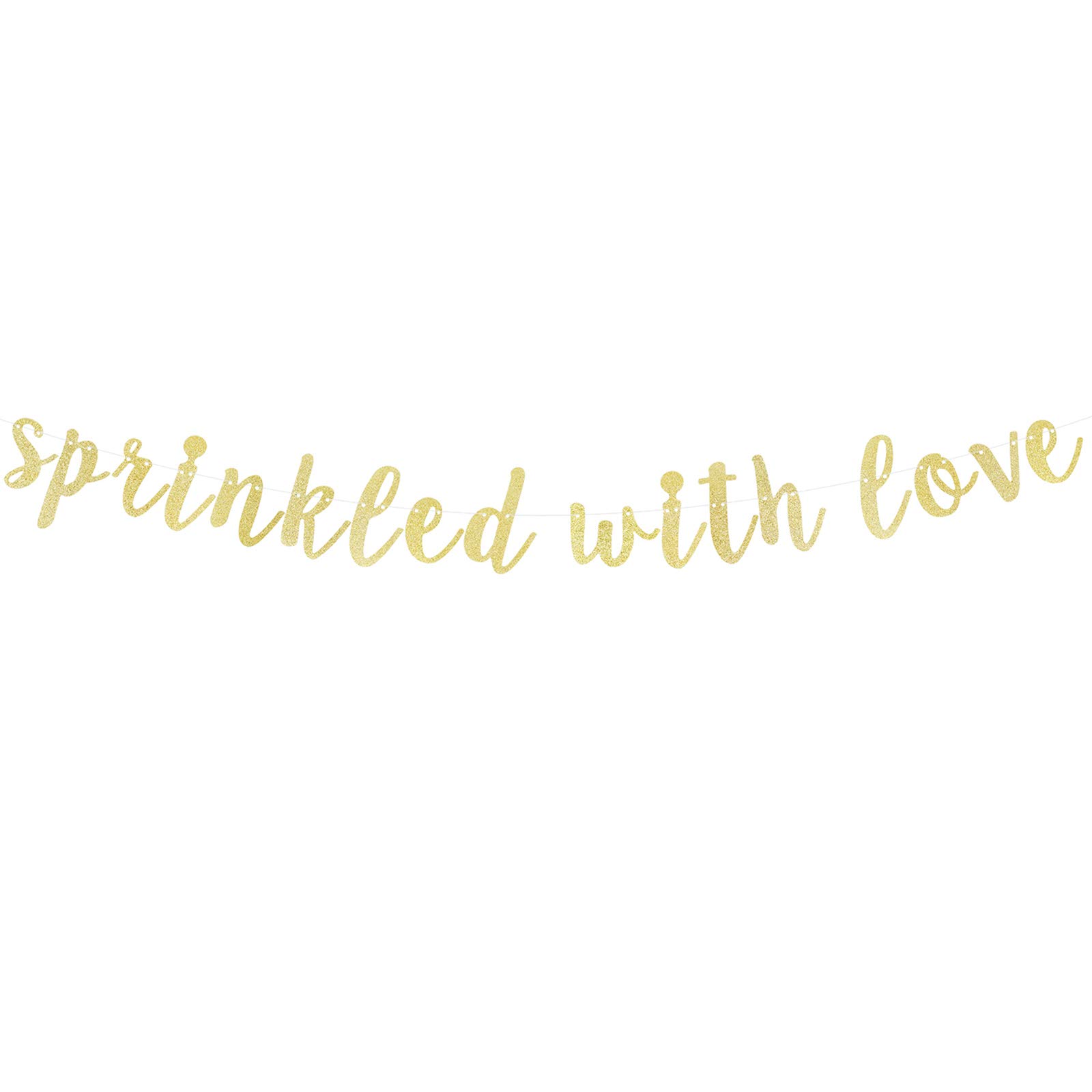 LINGTEER Sweet Baby Boy Glitter Bunting Banner - Gold, 4.2ft, For Baby Shower & 1st Birthday Party - View #3