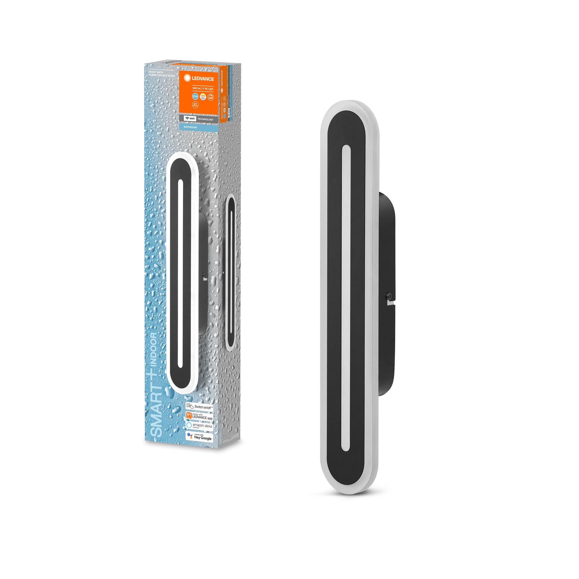LEDVANCE Armatuur: voor plafond, BADKAMER DECORATIEVE BEHUIZING EN MUUR MET WIFI TECHNOLOGIE / 26W, 220...240V, stralingshoek: 110, Tunable White, 3000... 6500K, materiaal: (pmma), IP44, 1 Stuk