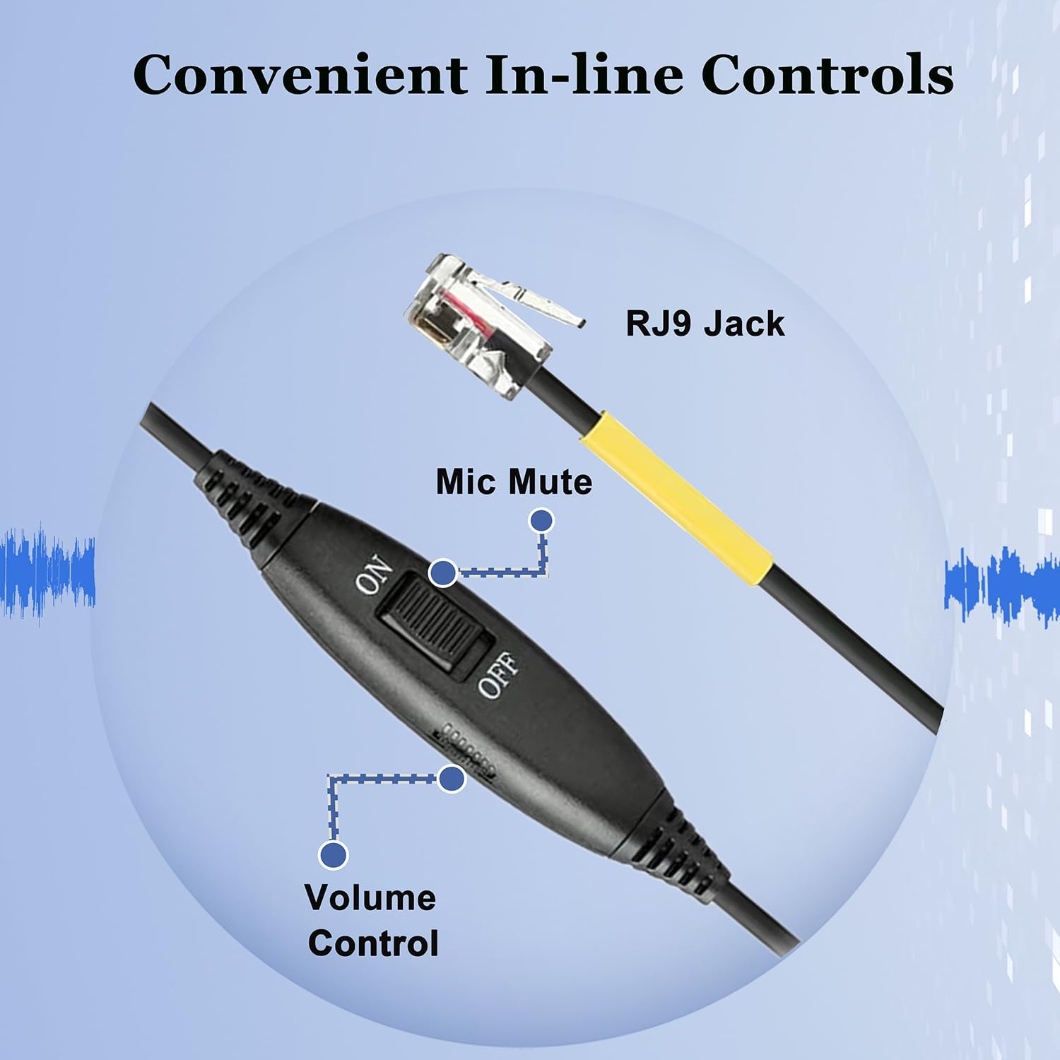 Callez Phone Headset for Yealink Office Phone with Noise Cancelling Mic, RJ9 Mono Telephone Headset Compatible with Yealink T20P T33G T46G T48G T46S T48S T53W T54W Avaya 1608 9608 J179 Grandstream - Image 5