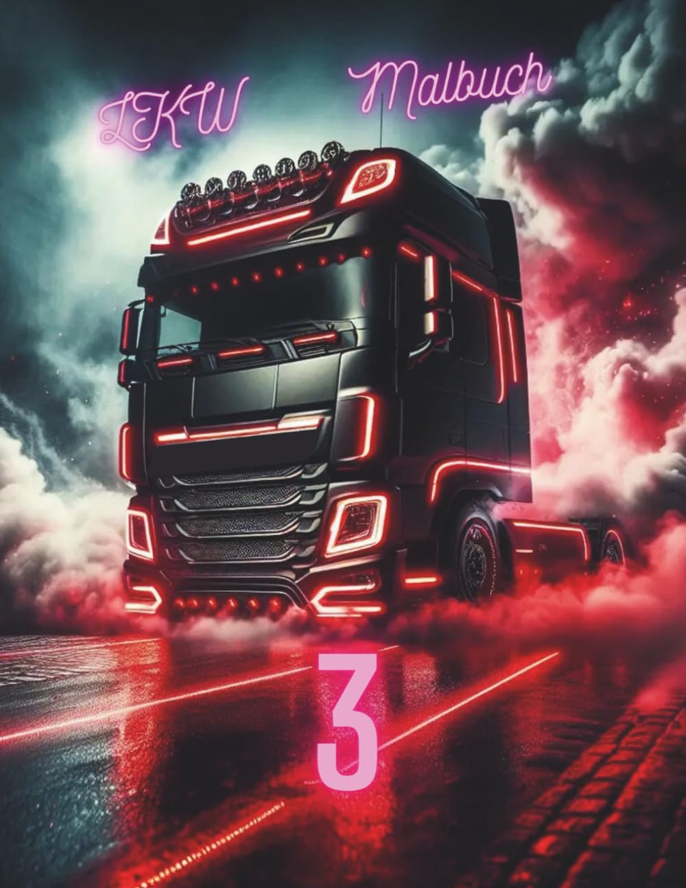 LKW Malbuch: 53 Realistische Malvorlagen