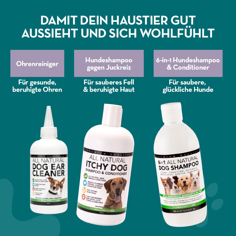The Healthy Dog Co - Natürliches Hundeparfüm Spray - Baby Puder Hundeparfüm gegen Gerüche -Sanfte Fellpflege & Hunde Spray - Hundedeo gegen schlechte Gerüche - Hunde Parfüm Fellspray für Welpen -250ml