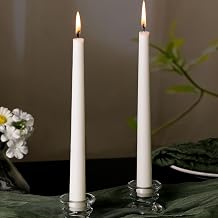 TRIRITE Soy Taper Candles, 10 Inche White Unscented Taper Candles Non-Toxic Candle, Dripless & Smokeless Handmade Vegan Soy Candle for Wedding Holiday Party Home Dinner Decoration 2, White