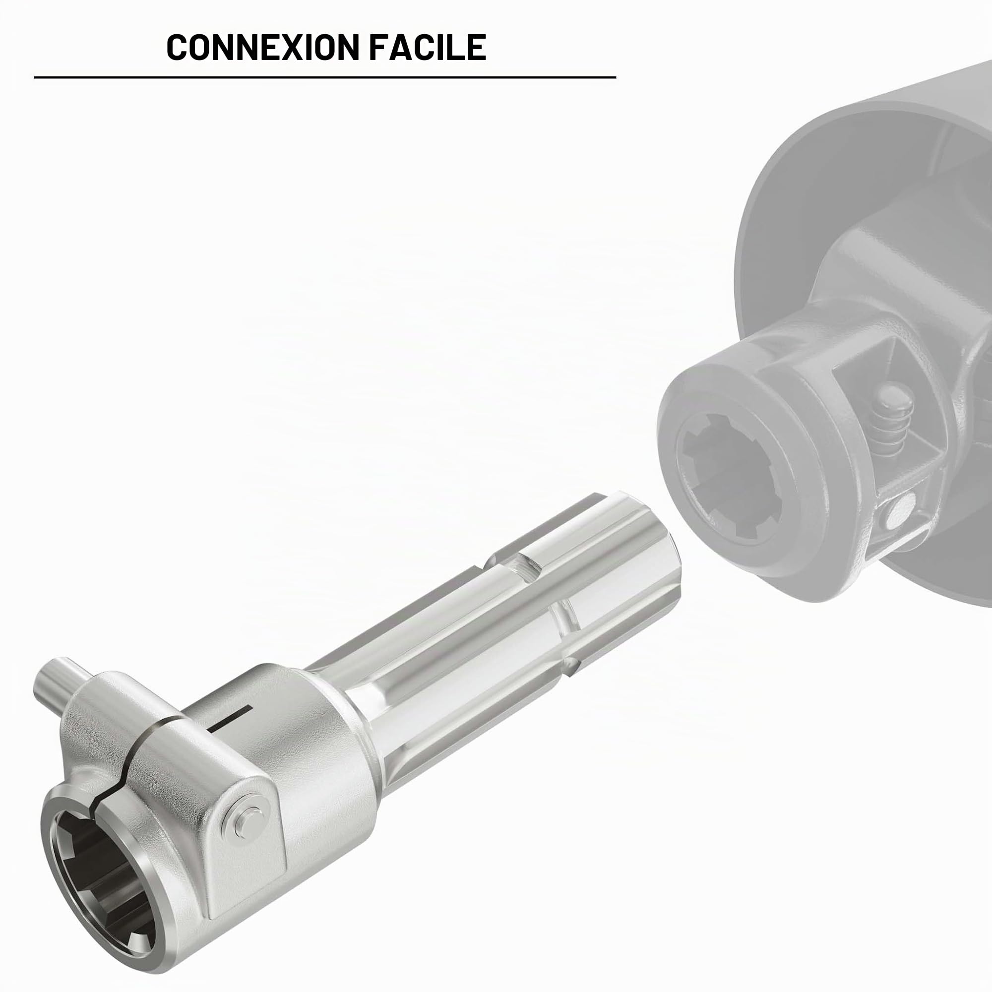 WilTec Manchon de Prise de Force Cardan - Longueur 160 mm - Raccord logement 1 3/8" 6D - Raccord Sortie 1 3/8" 6D - Ø 36 mm/34,87 mm - Arbre cannelé de Tracteur