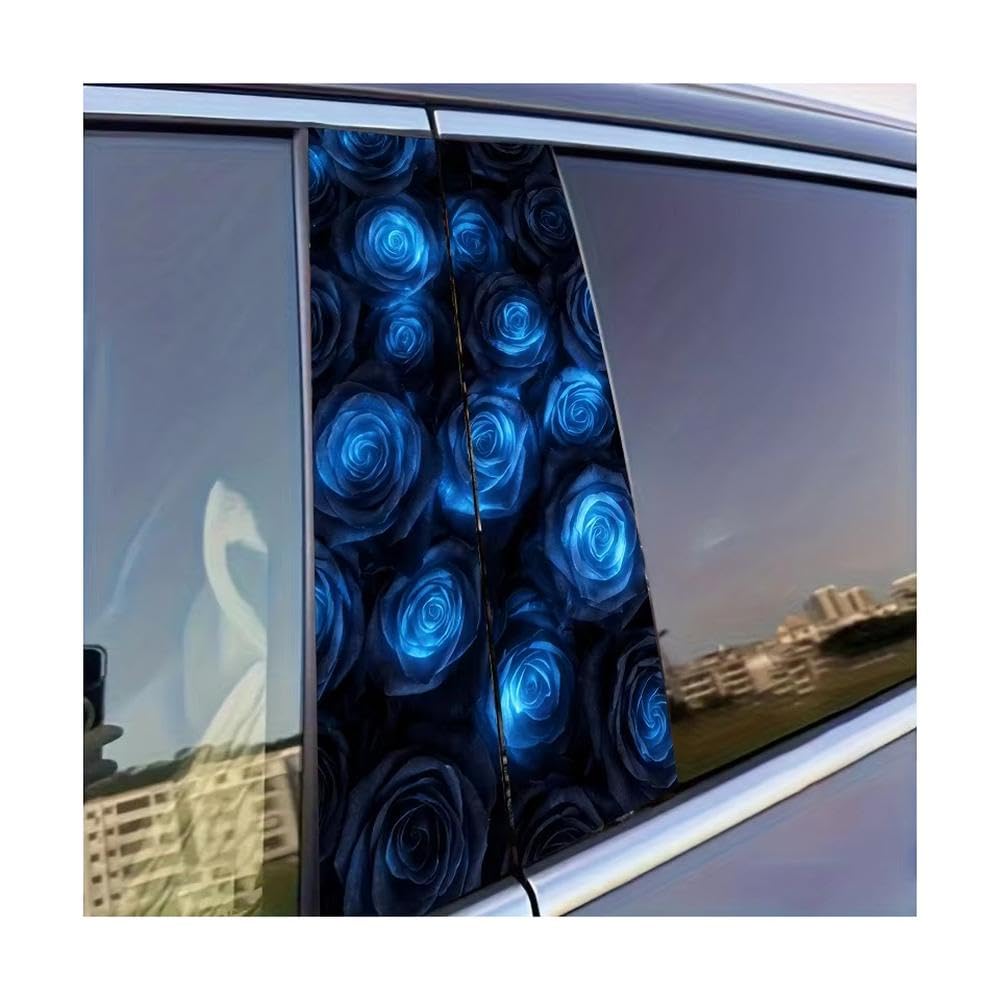 Pilier central de voiture film protection brillant bleu rose 2pc