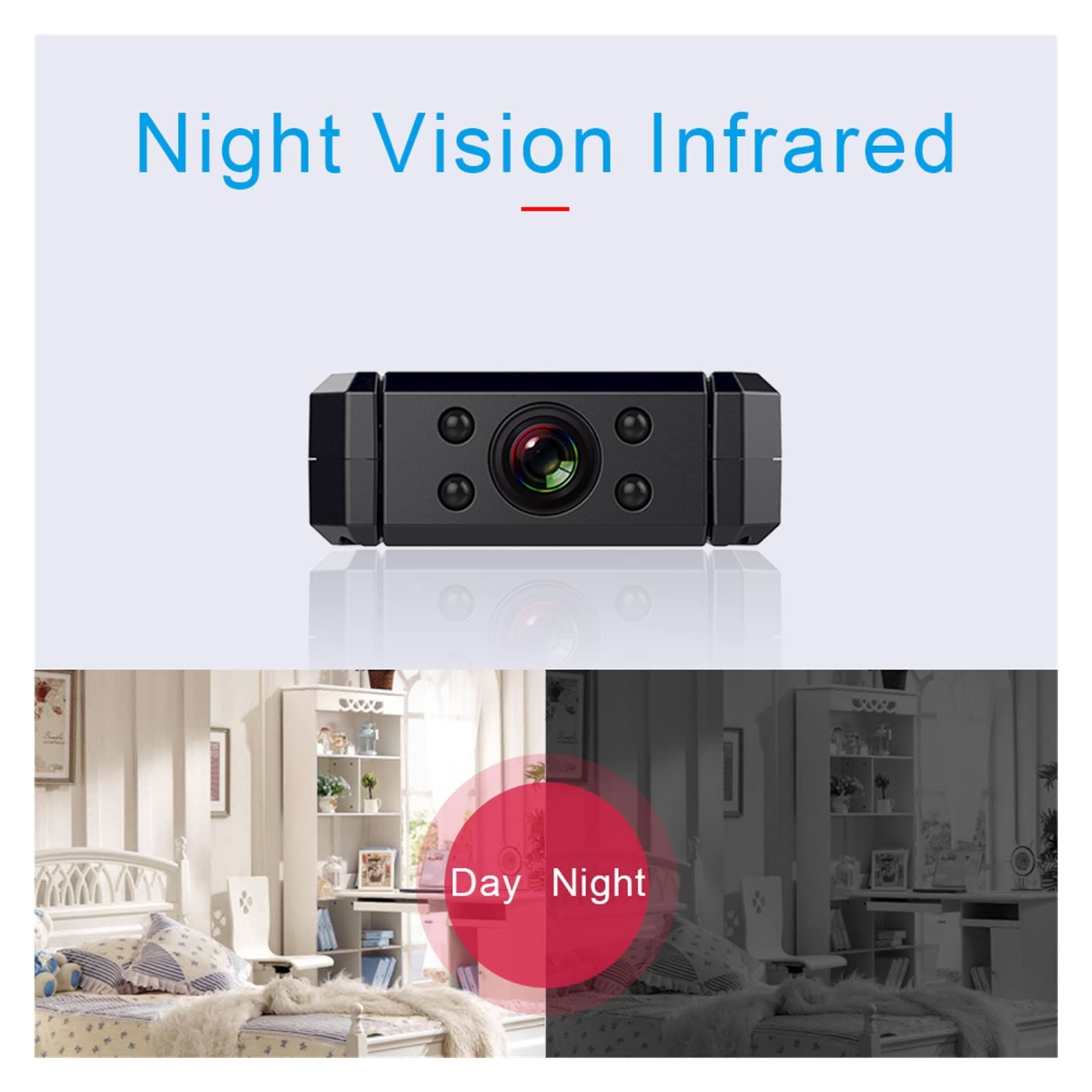 Kamera akcji, MD90 Mini kamera 1080P kamera noktowizyjna Sport Outdoor DV Voice Video Recorder Action HD Cam Recorder,Na świeżym powietrzu, Sport, Wideo(Standard,MD90-No WIFI)