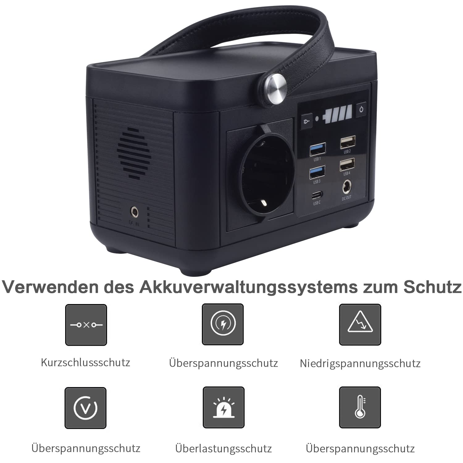 SBAOH Tragbare Powerstation 88.8Wh Tragbares Netzteil 24000 mAh / 3.7 V Lithiumbatterie,Stromversorgung, Solargeneratoren für Camping, Autofahrten, Notstrom