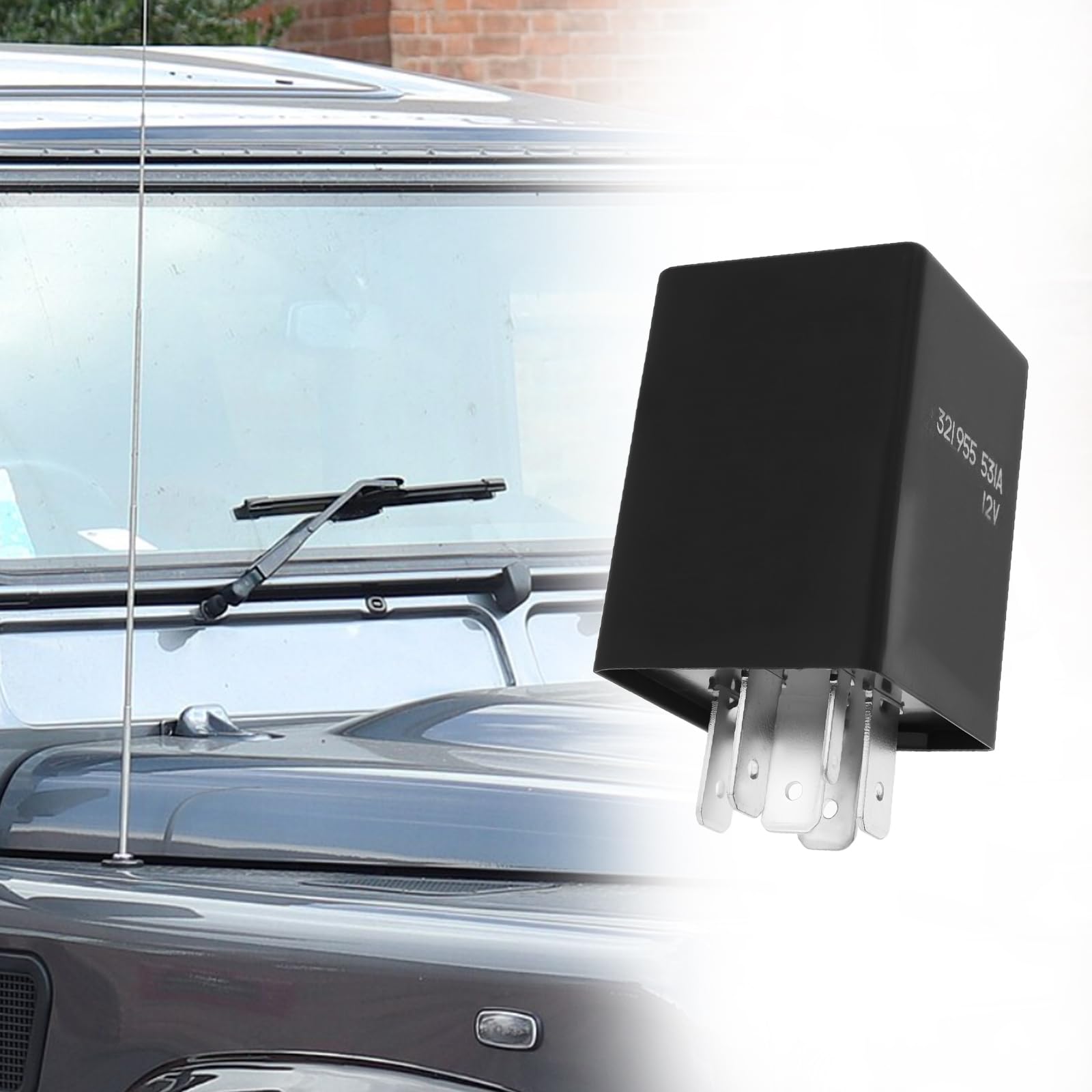 The Lord of the Tools Relé de Limpiaparabrisas Intermitente de 6 Pines Y 12 V AMR2341 321955531A Compatible con Land Rover Defender