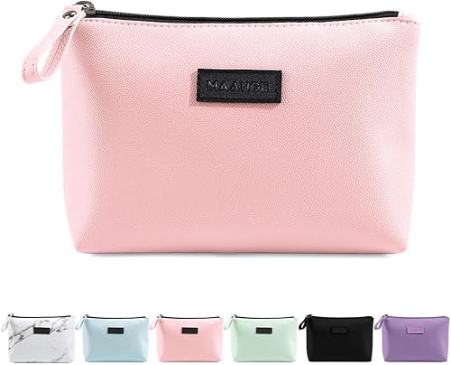 Miniatura 1 de Bolsas de cosméticos para mujer, pequeña bolsa de maquillaje para monedero, bolsa de maquillaje de piel sintética, bolsa de maquillaje de viaje con
