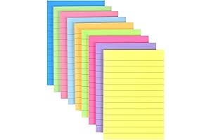 9 Pack Sticky Pads for Notes with Self-Stick and Lines