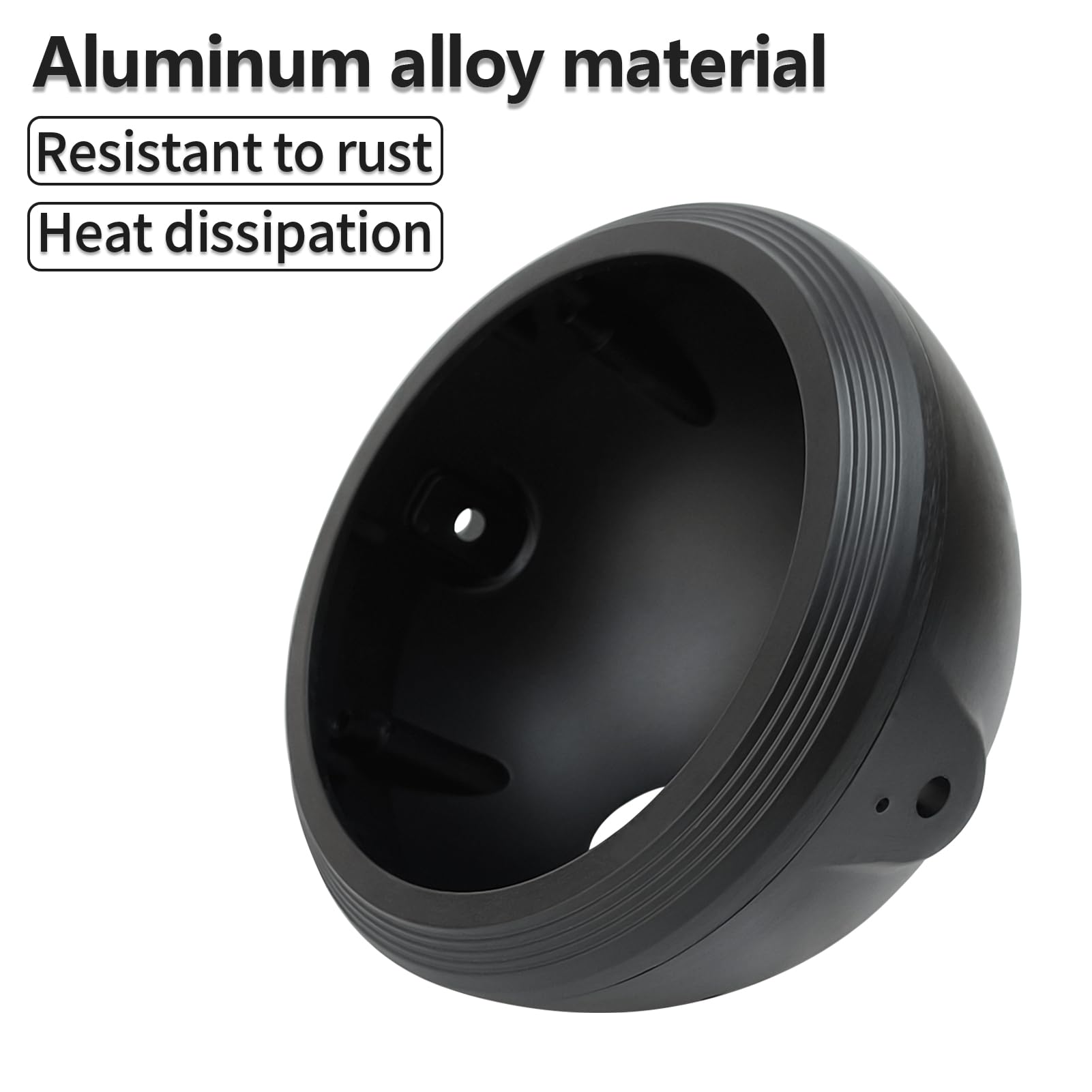 5.75 Inch Motorcycle Headlight Housing With CNC Mounting Brackets - Aluminum Alloy Bucket For LED Lights