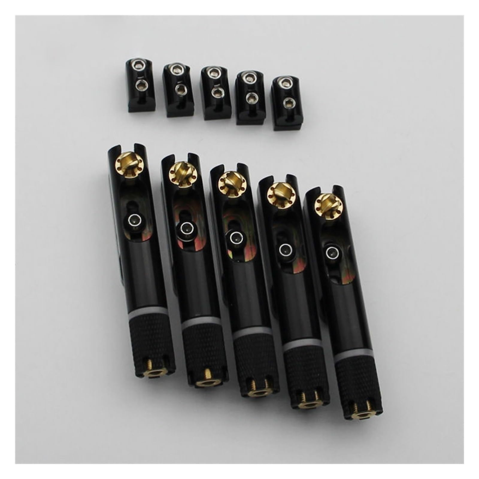 mostek gitarowy Mostek Gitarowy, Bezgłowy, Pojedynczy, Stały, Mosiężny Mostek Wentylatora (Color : 5 piece)