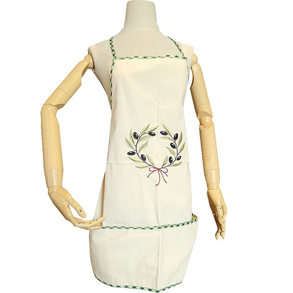 Tabliers Tablier for Femmes Tabliers à Cravates Longues Tablier de Bavoir en Coton en Tissu de Coton réglable sans Motif de Poche Tabliers Facile à Nettoyer (Color : A, Taille : 80cm)