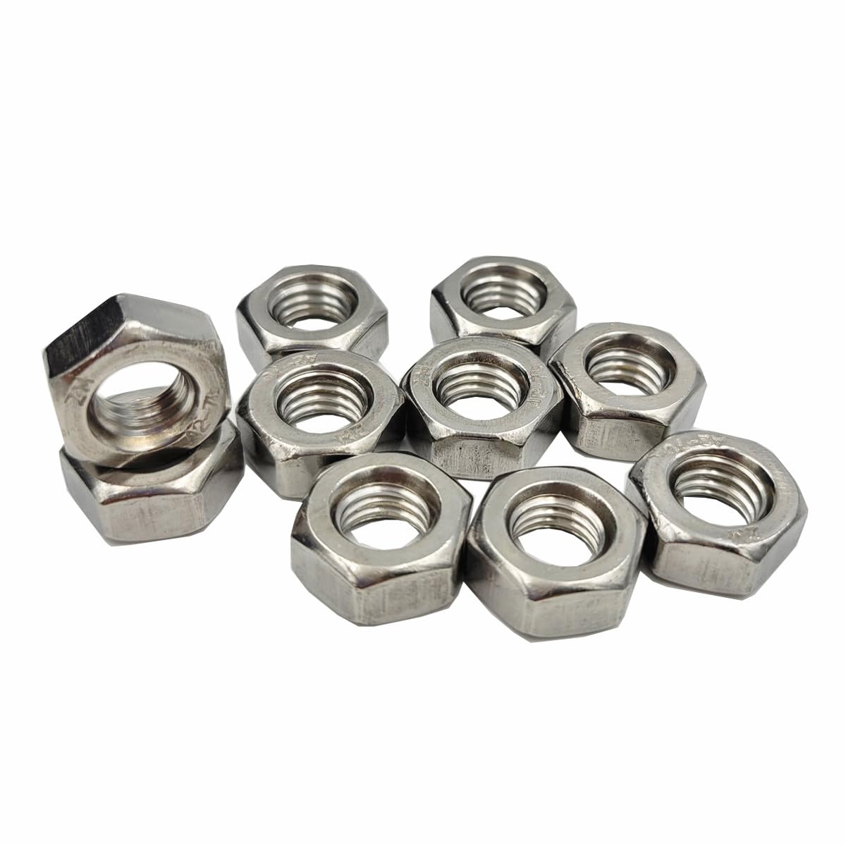 M8 Stainless Steel Hex Nuts - 30pcs -9 M8 Stainless Steel Hex Nuts - 30pcs -9
