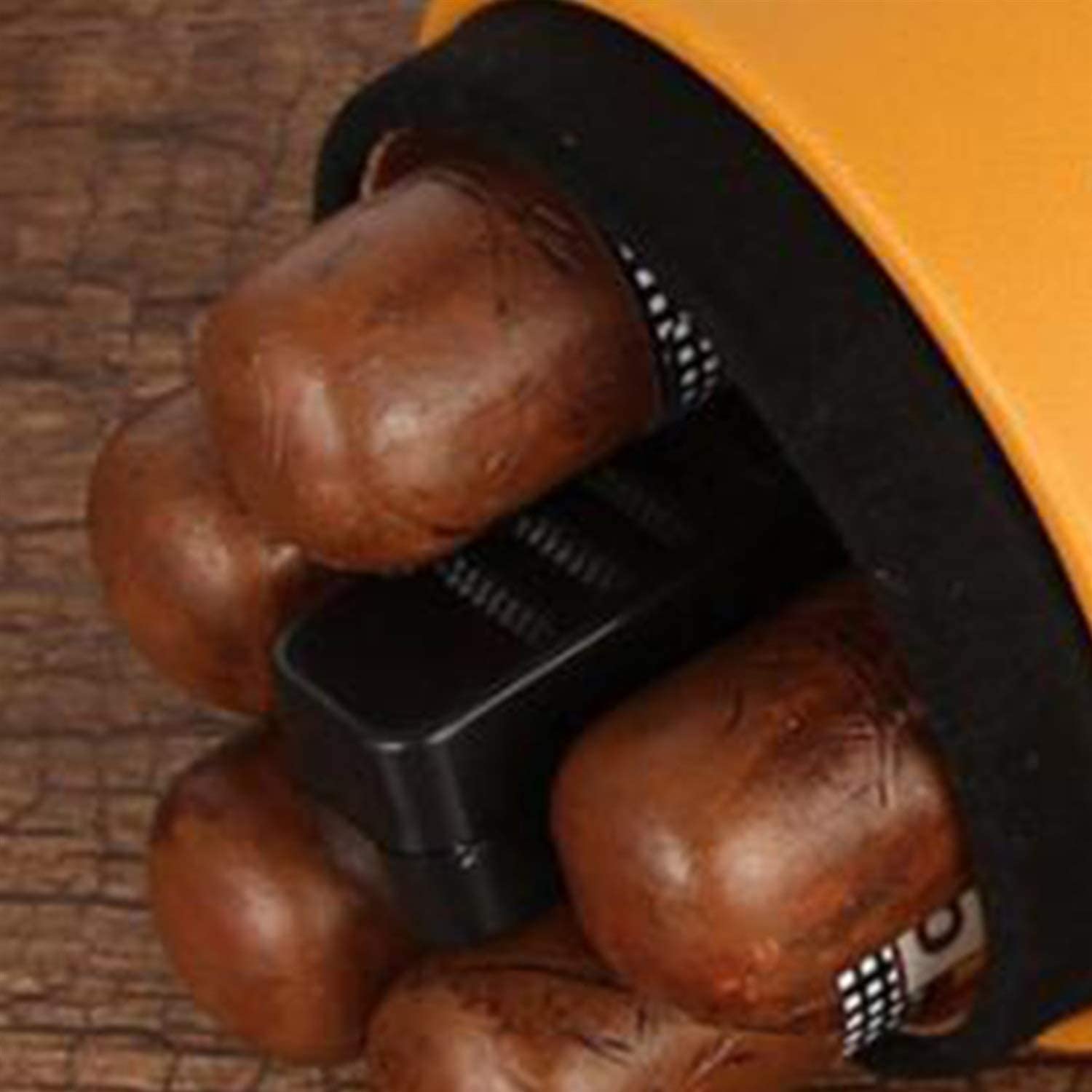 ZUMAHA Humidor Scatola Scatola per sigari in Pelle, Custodia da scrivania per 5 sigari, umidificatore per sigari con igrometro, Custodia per sigari freschi Personalizzato
