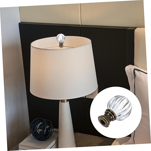 Miniatura 8 de Housoutil Perilla de pantalla de cristal para accesorios de luz, decoración de cristales, pomos de diamante, perilla de remate de lámpara,