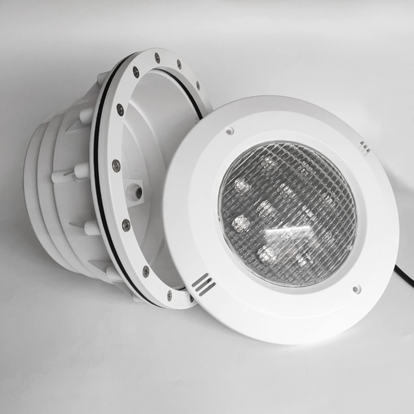 Faretti per piscina, Incorporato Par56 Nicchia 12V Impermeabile IP68 faretto subacqueo incasso Illuminazione della piscina, Applique da incasso per piscina(White light,45W)