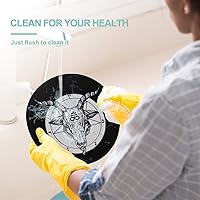 Vista 6 de Baphomet - Tabla de cortar con cabeza de cabra satánica de vidrio templado para cocina y hotel