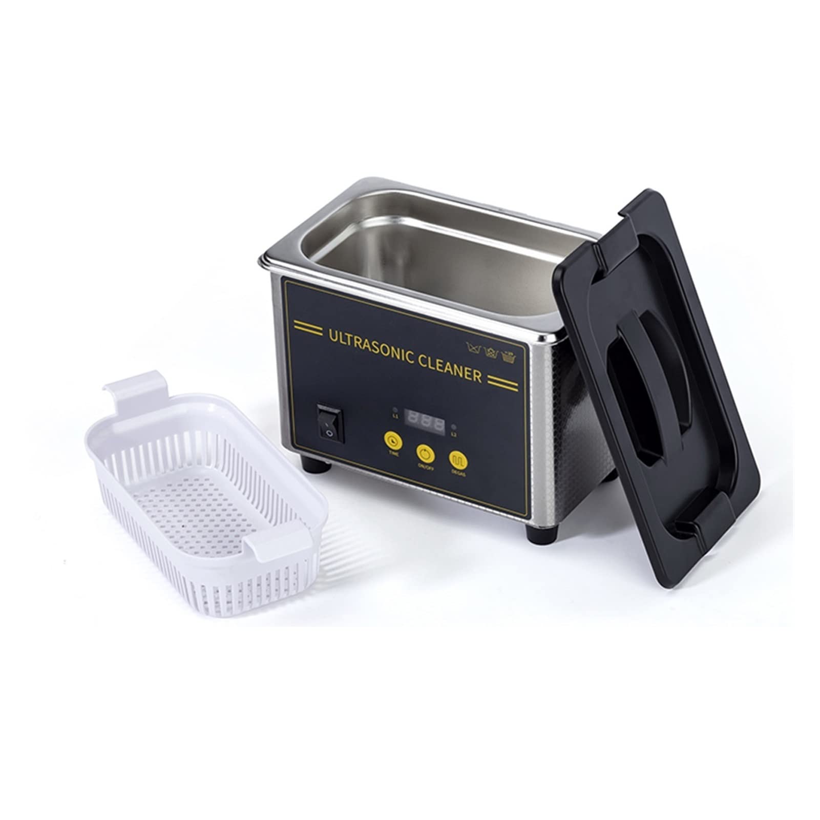 Dispositivo per la Pulizia ad ultrasuoni 800 ml di Cuscinetti da Bagno ad ultrasuoni carenti Gioielli Pietre for Manicure tagliatesine Rasoio dentali alcrasound Sonic(ABS-0.8L)