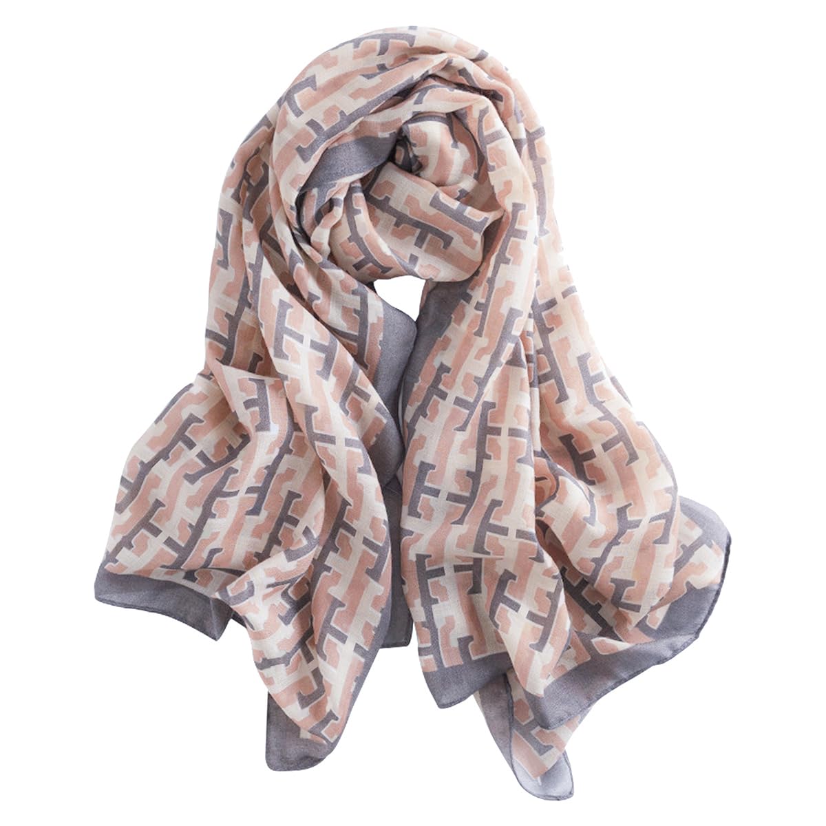 extree Scarfs for Women Pashmina Shawl Wrap for Evening Dress Large Soft Blanket Shawls, Grey, 70 x 34 in(180cm*85cm)-picture-49