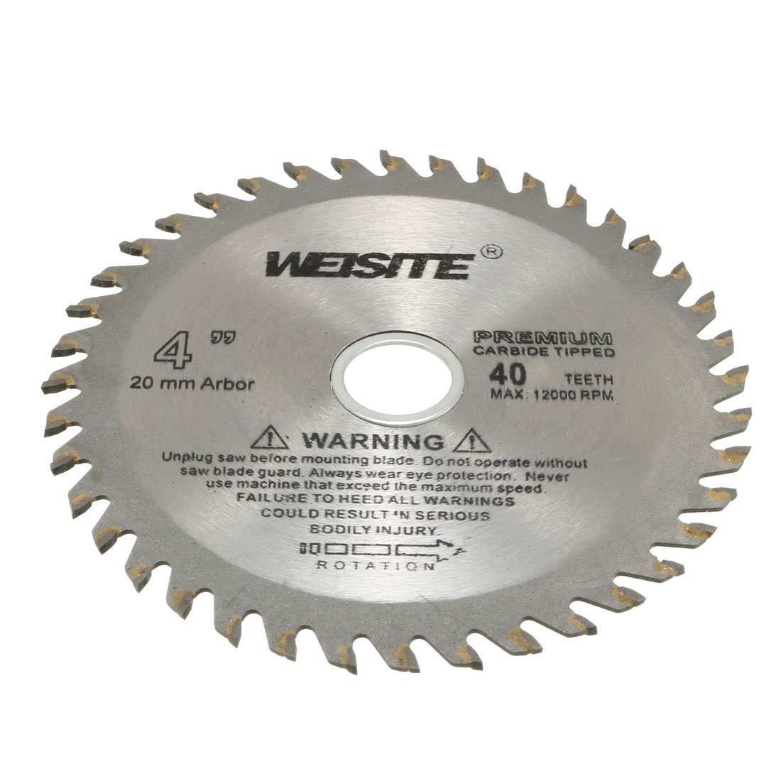 Uxcell Silver Tone Sourcingmap 40T 4" X 20Mm Carbide Circular Slitting Saw Cutter