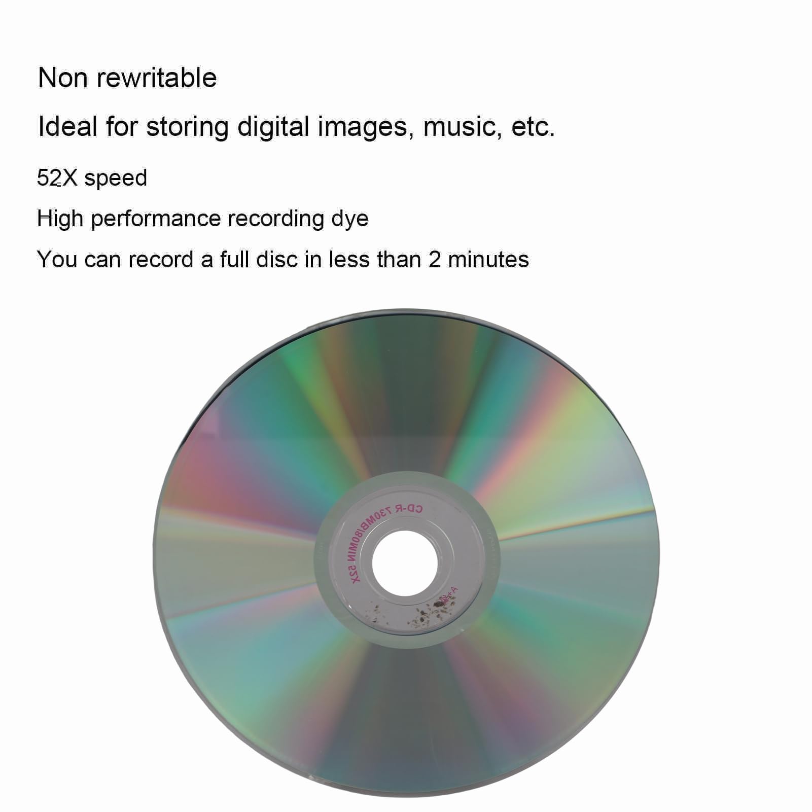 CD R Disques Vierges 52X 730 Mo Enregistrable 10 pièces
