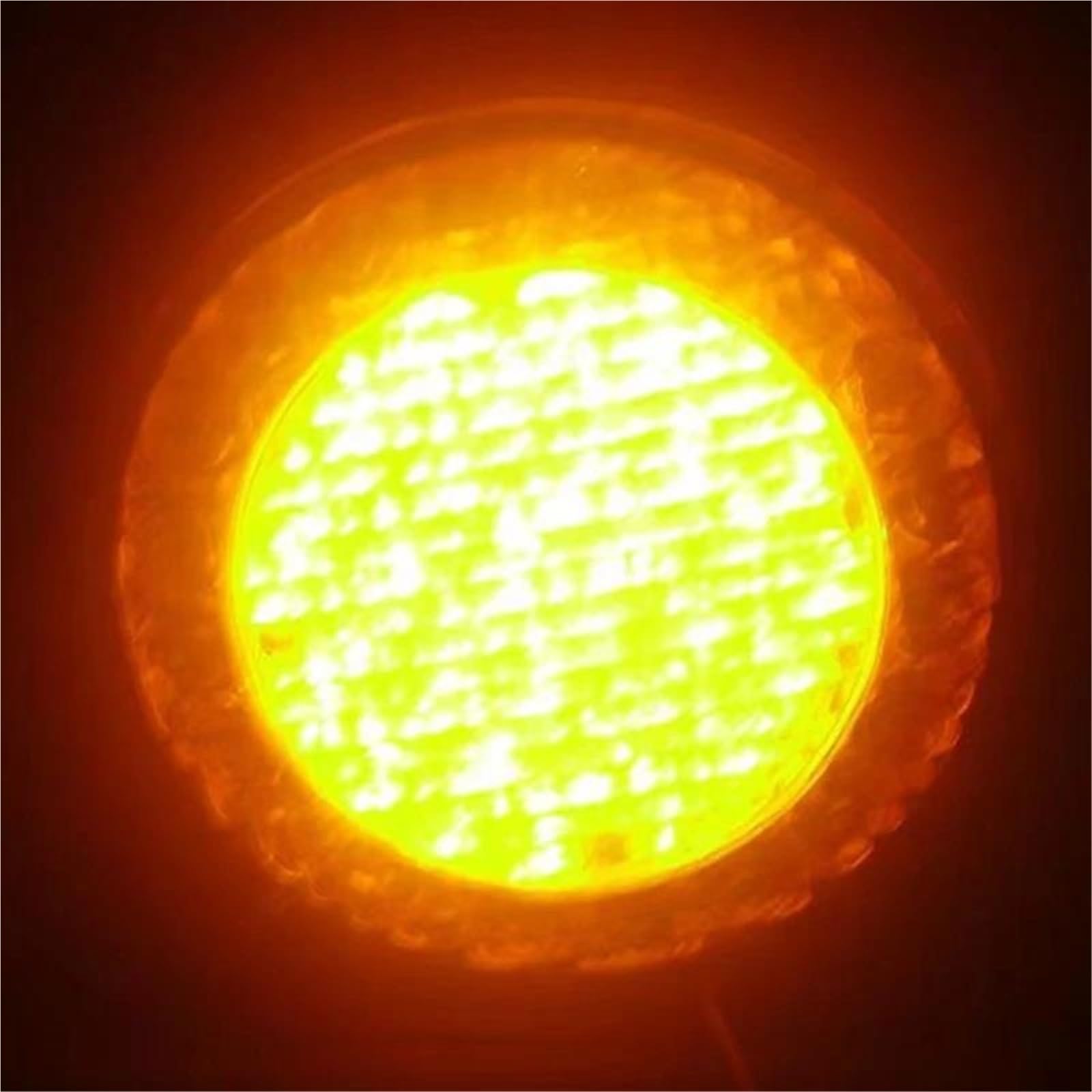 Faros Traseros 2 luces traseras redondas para camión E4 de 95 mm, 12V, luz trasera LED roja y ámbar para remolque autobús, coche, señal giro parada