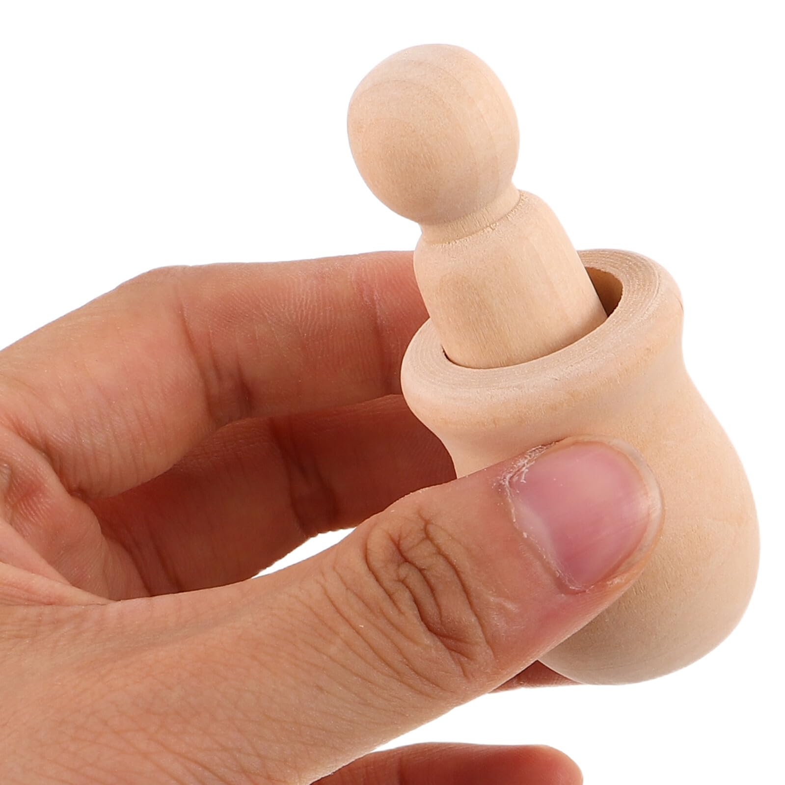 Figuras de Madera sin Terminar para Pintar Muñecas de Clavija y Bellotas Manualidades de Otoño para Decoración de Hogar DIY Arte Familiar Seguro y Duradero
