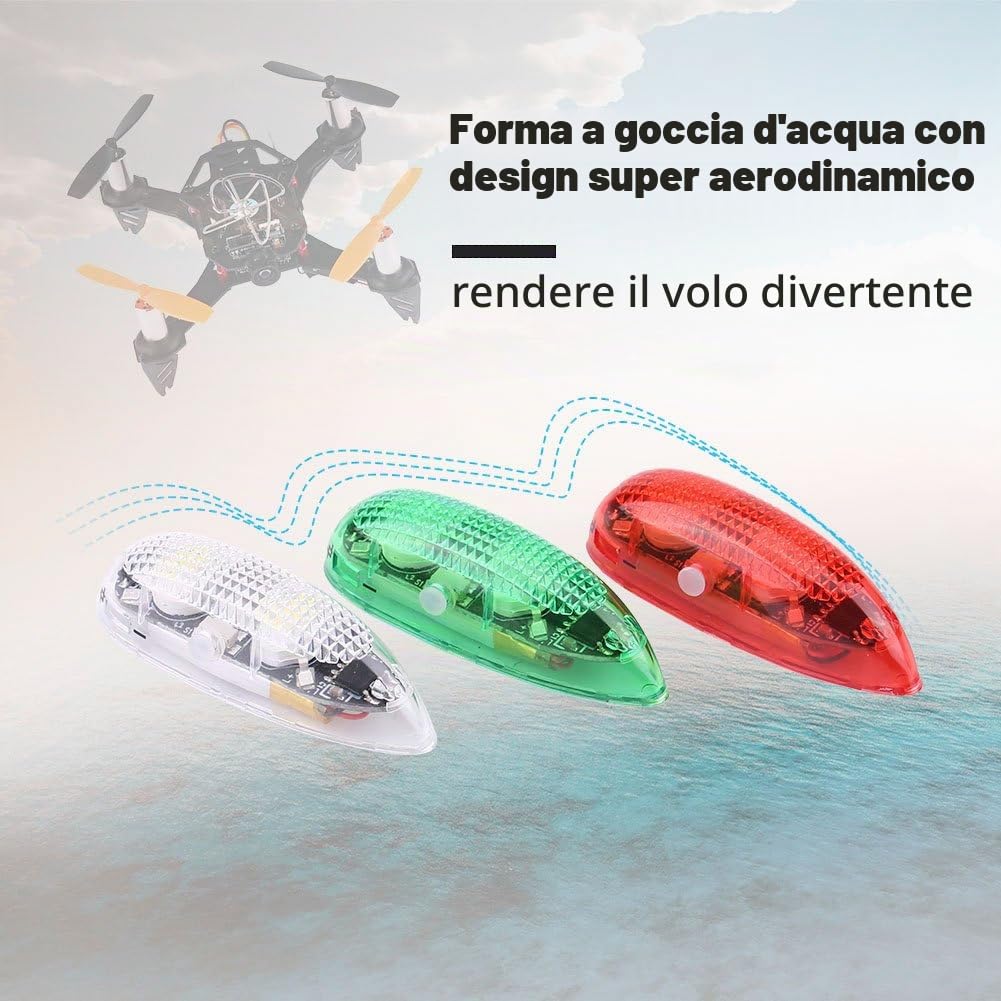 Dilwe Luci per Modello Aviazione, Luci Universale a LED Wireless per Velivoli ad Ala Fissa Aeroplano Elicottero di Modello
