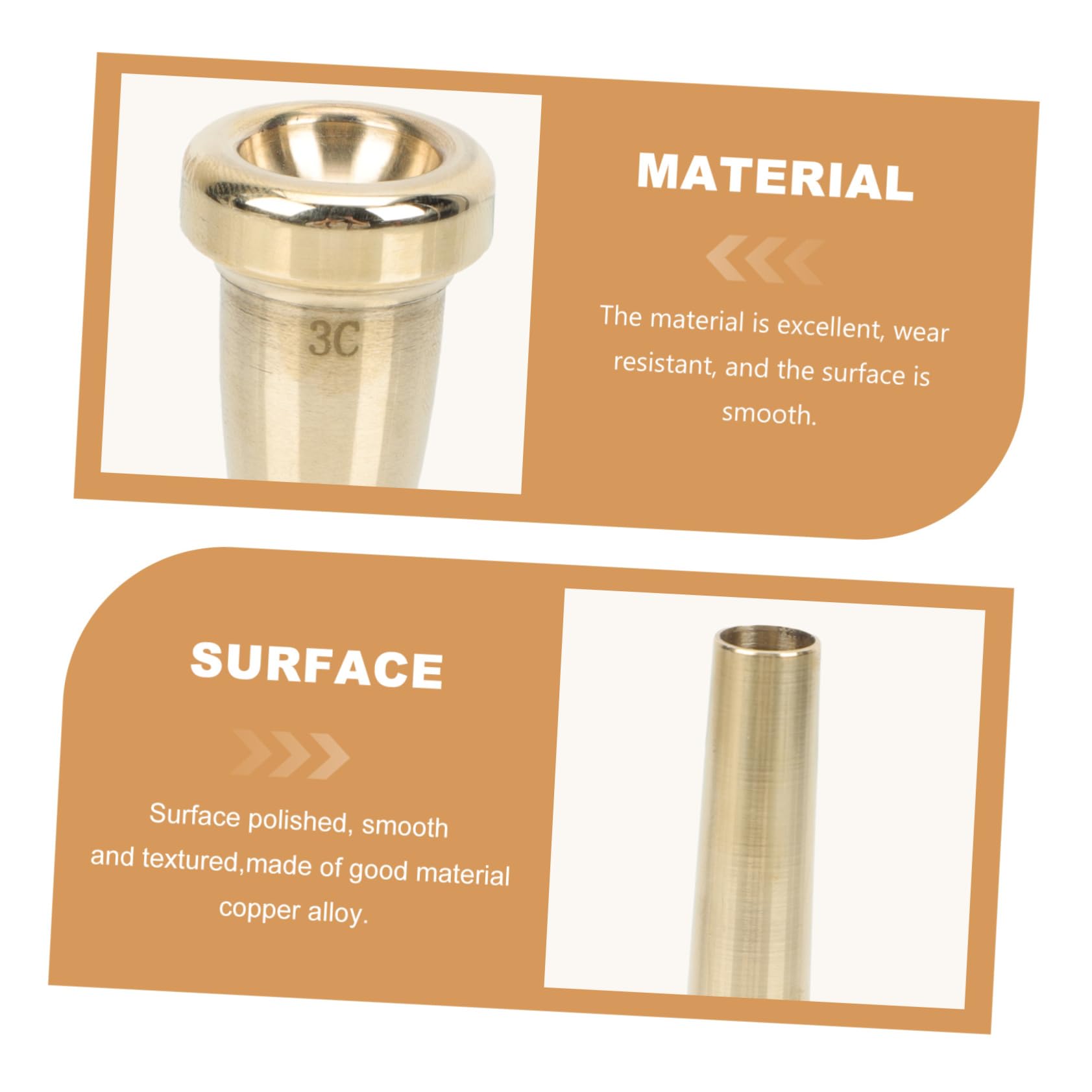 GOOHOCHY Replacement Trumpet Part 3c Mouthpiece for Attractive Design Safe Practical