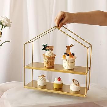 Amazon｜ケーキディスプレイスタンド 金属 デザートラック コンパクト
