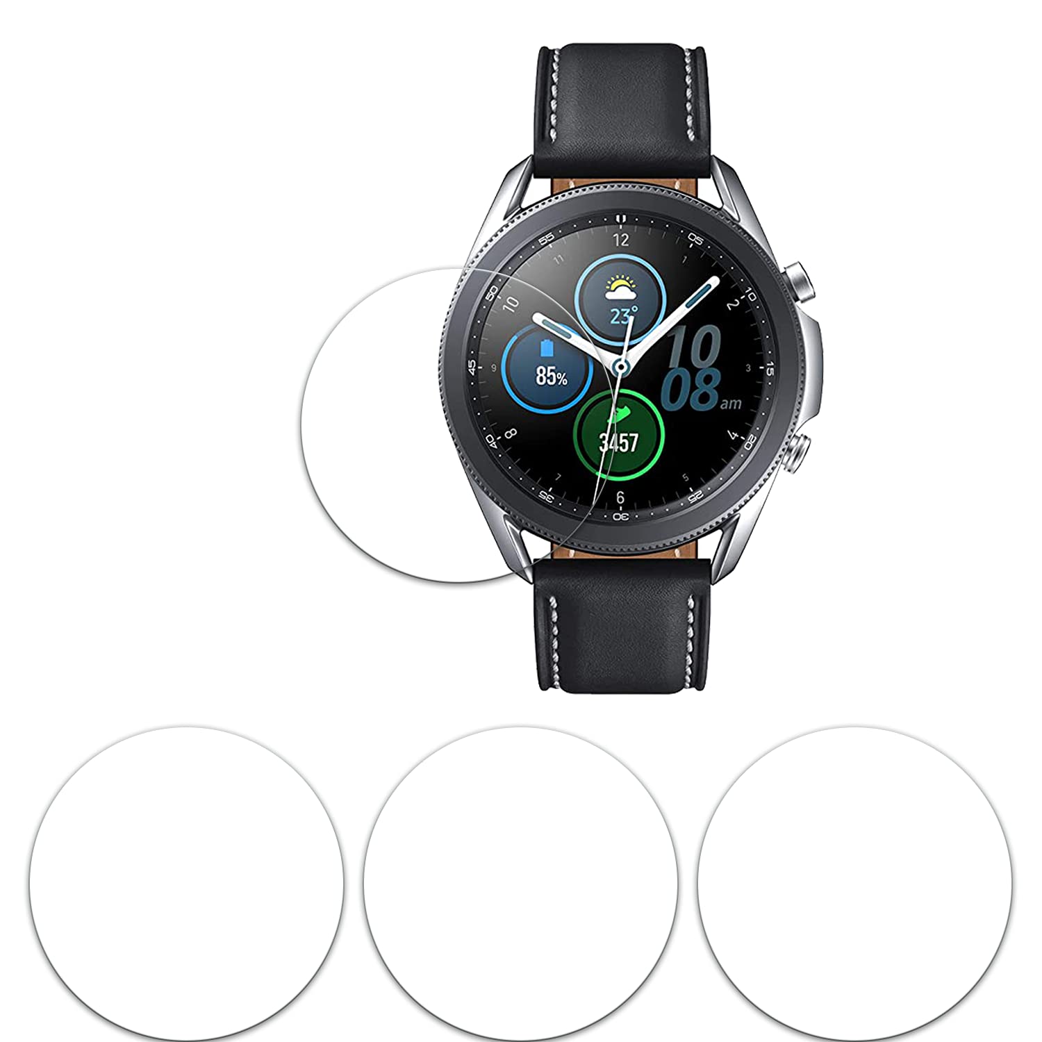 Amazon | 【4枚入り】Samsung Galaxy Watch 3 41mm 強化ガラスフィルム 