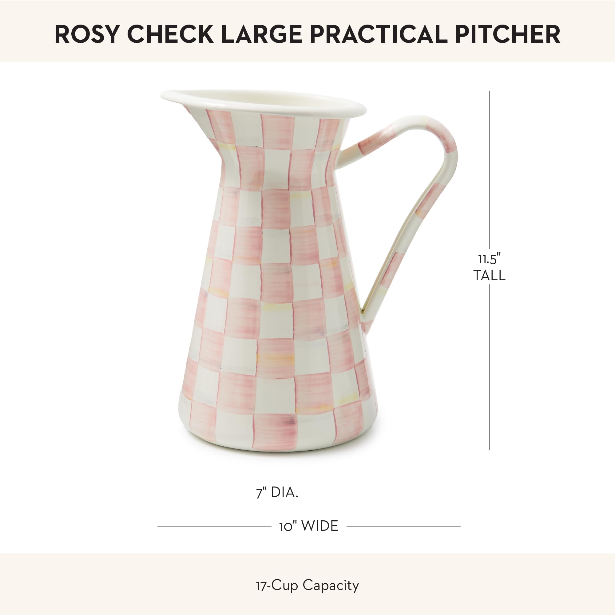 Amazon.com: MACKENZIE-CHILDS Practical Enamel Pitcher with Spout