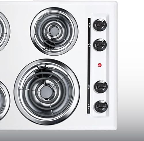 Miniatura 4 de Summit Appliance WEL03 - Placa de cocina eléctrica de 24 pulgadas de ancho y 220 V en acabado blanco que se adapta a tamaños de corte populares con
