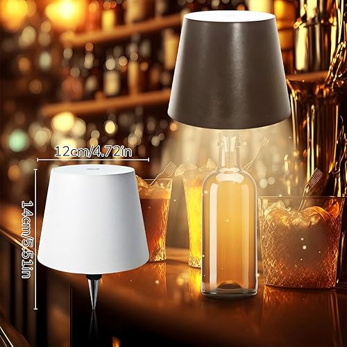 Miniatura 7 de Lámpara inalámbrica para botella, 2025, 3 colores, atenuación continua, recargable, lámpara LED táctil para botella de vino con luz de respiración