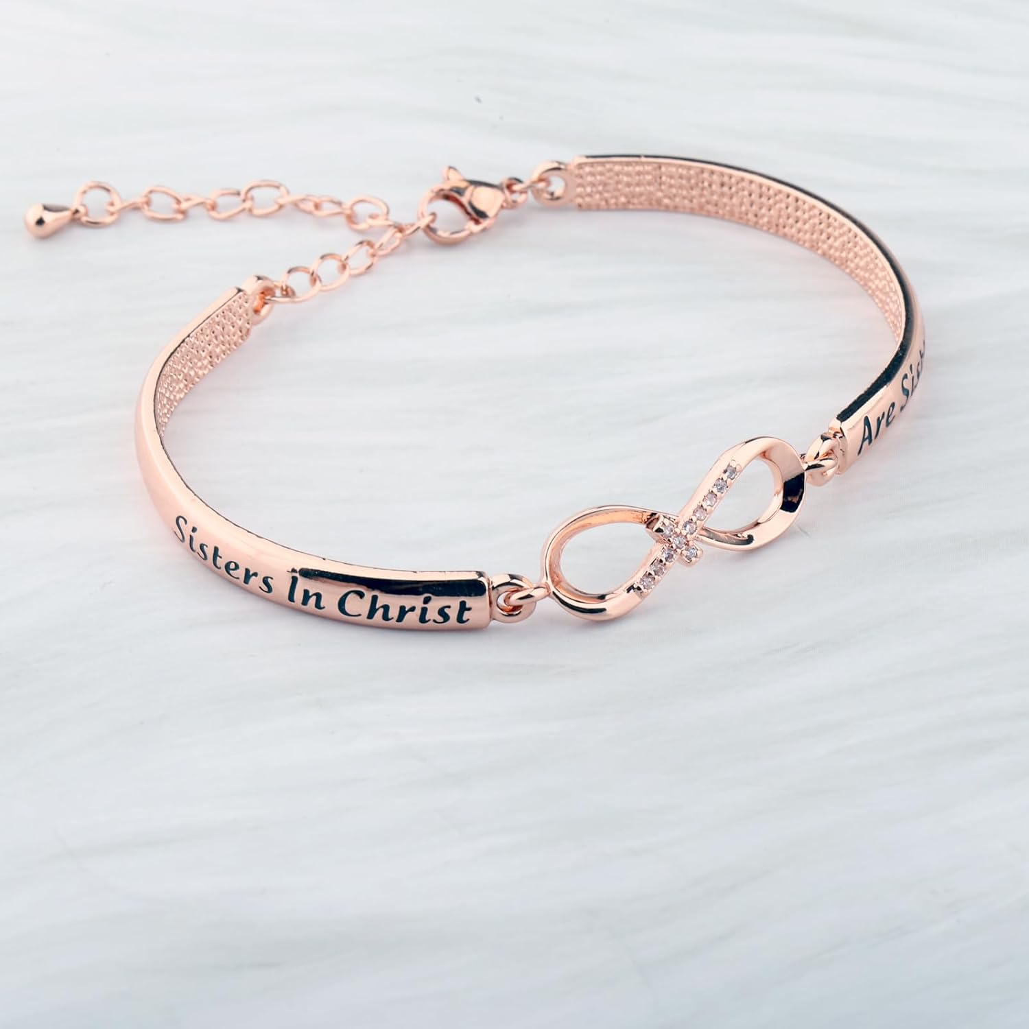 AKTAP Religious Christian Bracelet Sisters Christ are Sisters for Life Christening Baptism Gifts for Women - Image 4