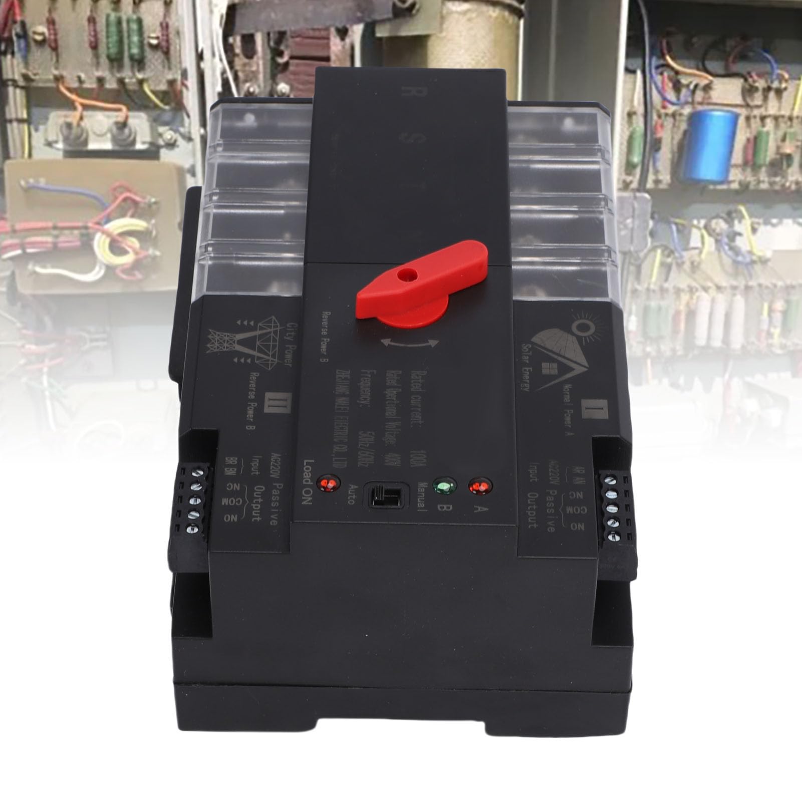Tangxi Interruptor de Transferencia Automática de Doble Potencia 4P, Unidad de Conmutación Rápida de 100A para Centros Comerciales y Laboratorios