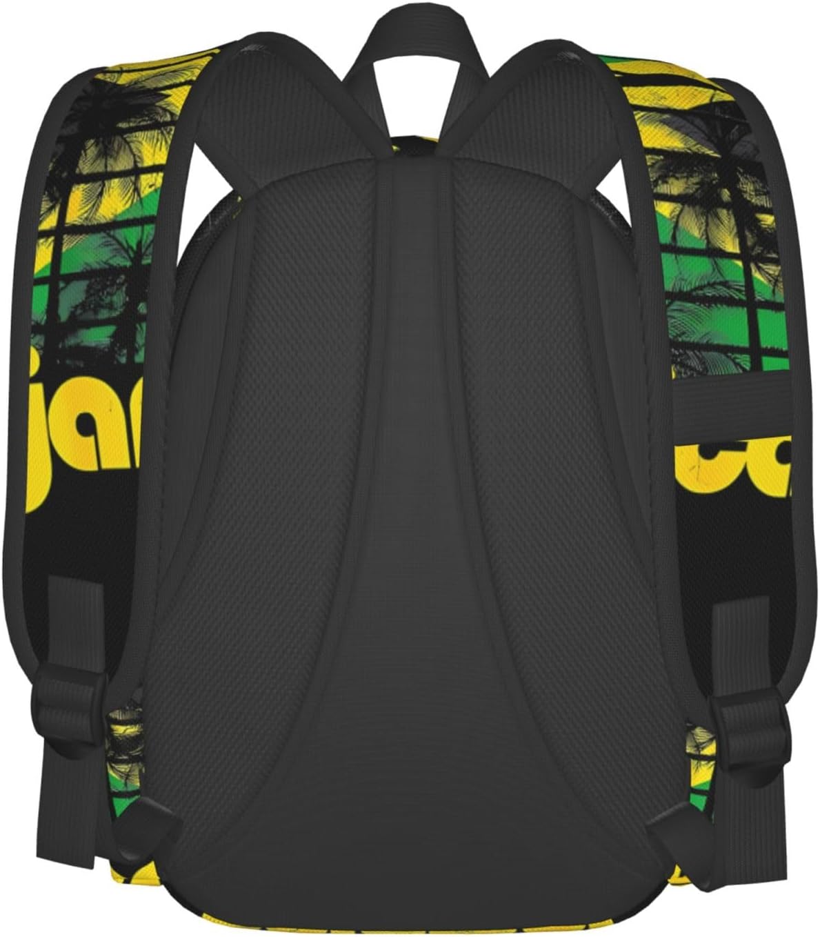 Vintage Retro Jamaica Flag Jamaican Laptop Backpacks Double Shoulder Laptop Pack Bag Casual Back Pack Lightweight Daypack Bags With Side Pockets For Daily Commutes Business Travel Hiking