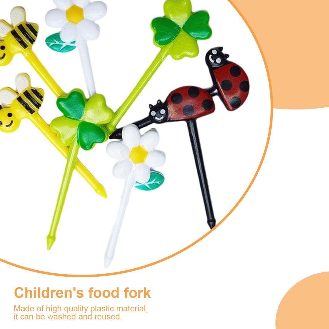 16 Forchette Mini Divertenti Per Bento - Girasole, Coccinella & Frutta | Ideali Per Bambini, Festa O Spuntini - Foto 2