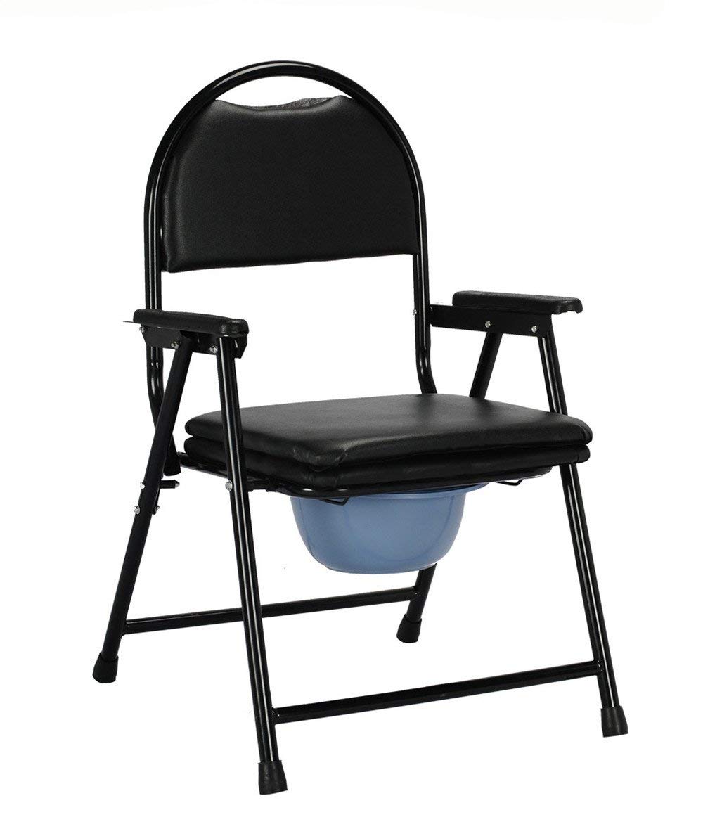 BHGFYXBS Commode Chair And Padded Toilet Seat,Comfortable Bedside Commode Toilet Chair- Soft, Warm, Padded And,