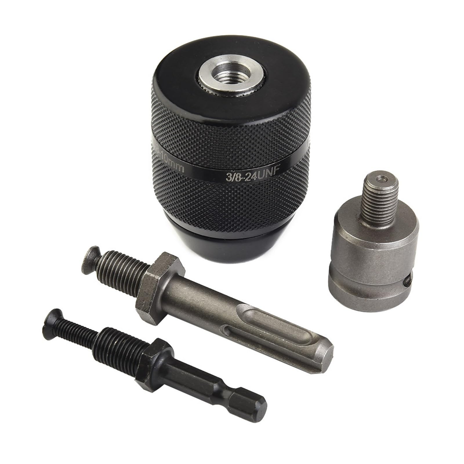 4 szt. 0.8-10 Mm 3/8-24UNF połączenie uchwyt wiertarski do gwintów Adapter pasuje do SDS pasuje do Plus Adapter do młota obrotowego/wiertarki udarowej