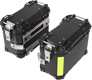 Motorcycle Side Box with 28L Storage Capacity (Black) | Aluminum alloy, durable construction, portable design, universal fit